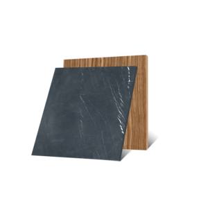 Carreaux indonésiens résistants à la chaleur, finition métallique, bandes de bois, carreaux de sol en porcelaine de 600x600mm pour toilettes publiques. - Product Image 1