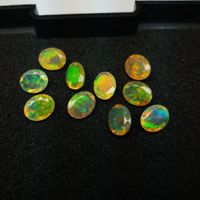 Opale jaune éthiopienne Welo Fire de haute qualité, naturelle, taille ovale 7x9mm, 1,20 carat, taille calibrée, pierre précieuse en vrac