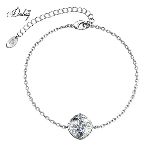 Destiny Jewellery Premium Austrian Crystal Jewelry Luxury 18k Gold Plated Gillian Square Crystal Women Bracelet