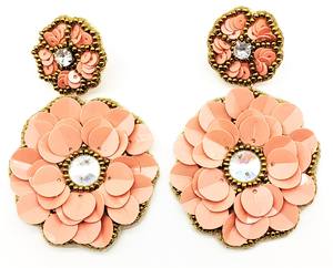 Declaración geométrica étnica Cuentas de semillas verdes Trenzado hecho a mano Chapado en oro Pendientes de aro de acrílico de ratán Perlas Idea de regalo de moda - Product Image 6