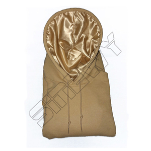 Unisex Tùy Chỉnh Satin Lót Lụa Áo Dây Rút Bông Pha Trộn Người Đàn Ông Của Pháp Vải 3D Mô Hình Thêu Vá In Cho Mùa Đông - Product Image 5