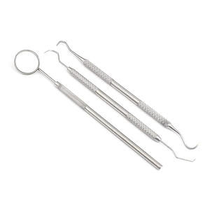 Juego de raspadores dentales de 9 piezas con espejo de inspección, herramientas manuales de limpieza dental de acero inoxidable japonés, certificado CE - Product Image 4