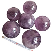 Bola de polida natural de 100mm, pedra esférica de cristal de ametista de alta qualidade para decoração de presente