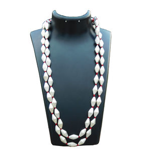 new design traditional handmade double layer silver tribal dholki beads necklace for womens and girls - Product Image 1