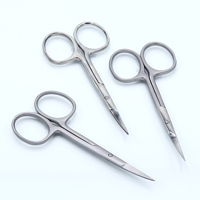 Ciseaux à cuticules professionnels de qualité chirurgicale en acier inoxydable, durables et tranchants, avec logo personnalisé, style classique, et pinces à sourcils