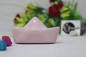 Tradnary Pink <b>Ceramic</b> Boat Shape Fancy <b>Knobs</b> for Dresser Cabinet Door Drawer Home Decoration and Living Room Furniture - Product Image 2