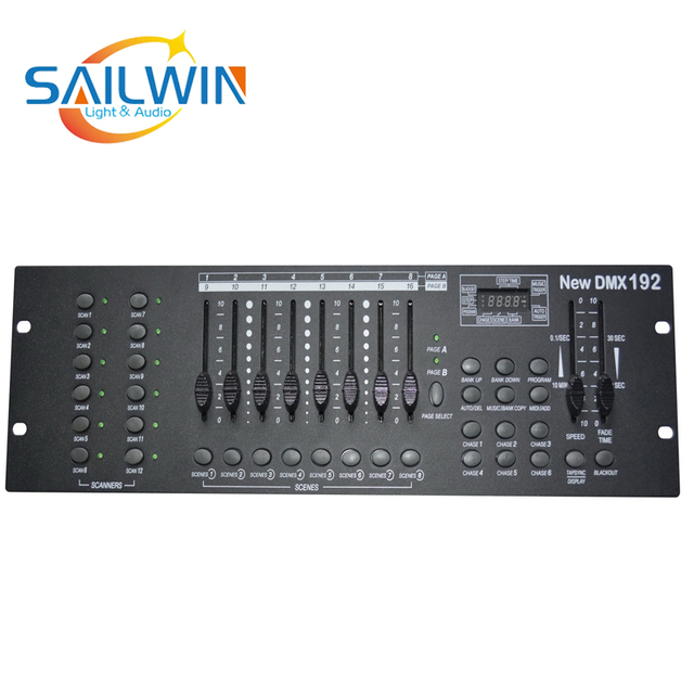 Sailwin Stage Light DMX512 Controller 192 DMX Console for Stage LED Par Light Disco Moving Head Beam