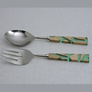 Serveur à salade en acier inoxydable écologique de haute qualité en vente en gros accessoires de cuisine gadgets de cuisine - Product Image 5