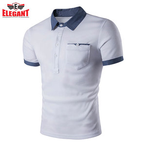 Polo de manga corta para hombre, ropa de negocios informal, 100% de algodón, de último diseño - Product Image 3