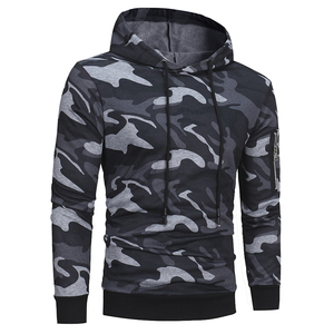 Sudadera con capucha de algodón 100% de gran tamaño para hombre, Top de ganchillo con cuello levantado de lana completa, diseño personalizado bordado en diferentes colores - Product Image 2