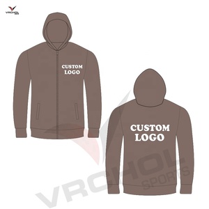 Sweat-shirt à capuche en polaire brodé personnalisé OEM pour hommes grandes tailles, anti-rétrécissement, anti-plis, durable, en polyester imprimé uni - Product Image 1