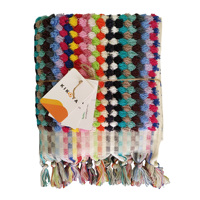 Serviette de plage carrée turque en coton 100% tissé Dobby, couleur unie, séchage rapide, teinte en fil, style Peshkir Pestemal / Décoration d'intérieur
