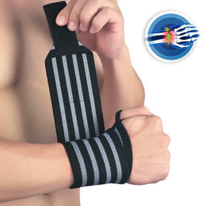 Muñequeras de gimnasio para culturismo FITNESS personalizadas para soportes de muñeca con logotipo personalizado - Product Image 1