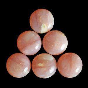 Opale rose péruvienne naturelle de qualité supérieure, cabochon rond plat de 6 mm, pierre précieuse en vrac, qualité 3A, pour bague, boucles d'oreilles, collier, bijoux - Product Image 6