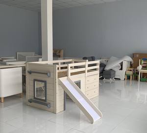 Lit Dreamer Low Loft Lit en bois pour enfants avec fenêtre et échelle grande quantité pas cher et facile à assembler - Product Image 5