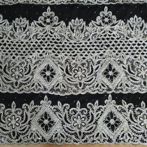 Rajgadhia exporte toutes les couleurs pour femmes 2-5 Yards perlé George Wrapper soie africaine tête pour adultes vêtements africains - Product Image 3