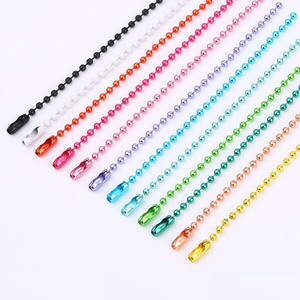 Cadena de <span class=keywords><strong>Etiqueta</strong></span> de perro de colores pintados mate, cadena de cuentas de 10cm para Pegatinas de <span class=keywords><strong>coca</strong></span> - Product Image 5
