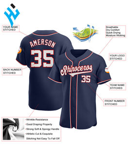 La juventud de poliéster de Jersey de béisbol de los hombres de alta calidad de corte Slim de la sublimación de Jersey de béisbol por HUZAIMA - Product Image 3