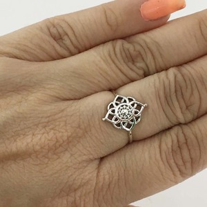 Anillo único de Plata de Ley 925 hecho a mano de alta calidad, diseño liso con diamante para fiesta de boda, hermoso estilo para dedos - Product Image 3