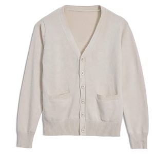 University Cardigan OEM Service Long Sleeve Knit Cashmere Round Neck Simple Elegant Sweater Men Cardigans - Product Image 6