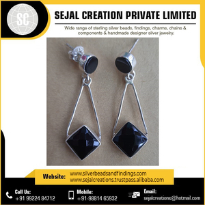 Boucles d'oreilles en argent 925 les plus vendues Boucles d'oreilles en pierres précieuses d'Inde DU VENDEUR ET FOURNISSEUR INDIEN - Product Image 4