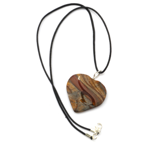 Ojo de tigre grabado a mano Reiki colgante piedra semipreciosa hecha a mano Reiki joyería - Product Image 1