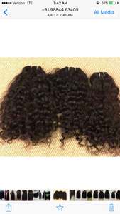 Extensions de cheveux brésiliens et indiens Remy Kinky Curly Paquets de cheveux humains vierges crus avec des cheveux de temple d'alignement des cuticules - Product Image 2