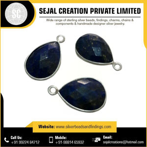 Haute qualité 925 argent Sterling lunette pierres précieuses connecteurs carré coeur forme verre Cabochon résultats de bijoux pour boucles d'oreilles - Product Image 2