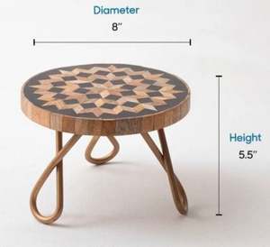 Support à gâteau rond galvanisé fini à la main, parfait pour le service de gâteaux - Product Image 3