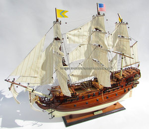 MODELO DE BARCO HISTÓRICO DE MADERA BON HOMME RICHARD - MODELO DE BARCO ALTA VEELA EN VENTA - Product Image 2