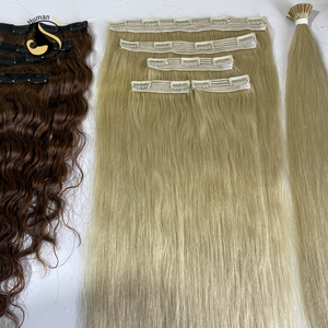 Lagee — Extensions de cheveux humains vierges à Double Drawn, 100% de densité, kit d'extension de cheveux humains vierges vierges humains de haute qualité avec Clip - Product Image 4