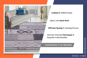 พรมขนสัตว์ทำมือจากอินเดีย ดีไซน์ทันสมัย คุณภาพเยี่ยมจากผู้ผลิตในอินเดีย สำหรับผู้ซื้อจำนวนมาก - Product Image 6
