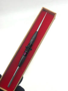 Poussoir à ongles professionnel de haute qualité avec poignée en plastique noir en acier inoxydable avec vos propres Instruments de beauté Logo personnalisé - Product Image 4