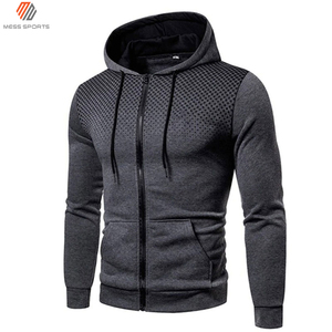 Sudadera con Capucha Blanca para Hombre, Cierre de Cremallera, Corte Ajustado, Estampado de Puntos, Informal, Transpirable, Tejido de Poliéster, para Otoño - Product Image 2