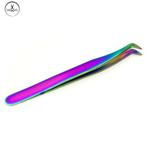 Pinzas para pestañas multicolor, de acero inoxidable, con etiqueta privada y embalaje personalizado, novedad - Product Image 6