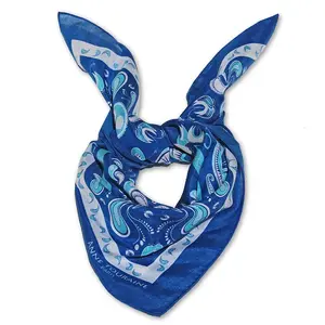Customized head scarf design 100% cotton Bandana Scarf Wholesale Digital printing scarves for women