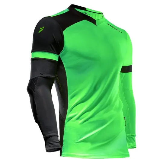 premium quality Soccer Jersey Padded Football Shirt for Adult Kids Long Sleeve Football Padded Shirt Men's Goalkeeper Jersey ODM