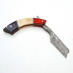 Navaja de Afeitar Recta de Lujo Hecha a Mano con Acabado Damasco y Grabado Tipográfico (sm 4) - Product Image 2