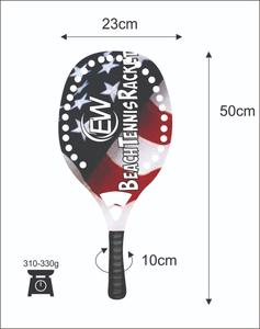 Raquetas de Tenis Playa y Pádel Personalizadas con Fibra de Carbono y Vidrio, Combinaciones de Colores con Logotipos, Peso 310-330g, Longitud 50cm - Product Image 4