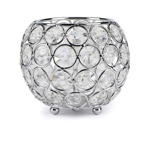 Brassworld inde luxe photophore bougeoir ensemble personnalisable laiton métal cristal en relief noël candélabre perles de verre - Product Image 4