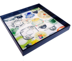 Bandeja de madera Premium de diseño inteligente moderno Nuevas bandejas de servicio impresas Taj Mahal Toque estándar para accesorio de cocina elegante - Product Image 4