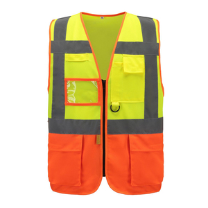 Uniforme de trabajo para hombre, ropa sin mangas de malla con cremallera, chaleco de seguridad reflectante Hi Vis para construcción - Product Image 4