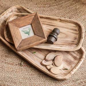 Bandeja de madera de diseño bonito, juego de platos para dulces con bandeja de madera para uso diario - Product Image 1