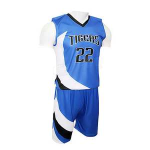 Uniforme de volley-ball imprimé sublimé en polyester OEM 100% chemises et shorts de volley-ball de qualité supérieure - Product Image 5