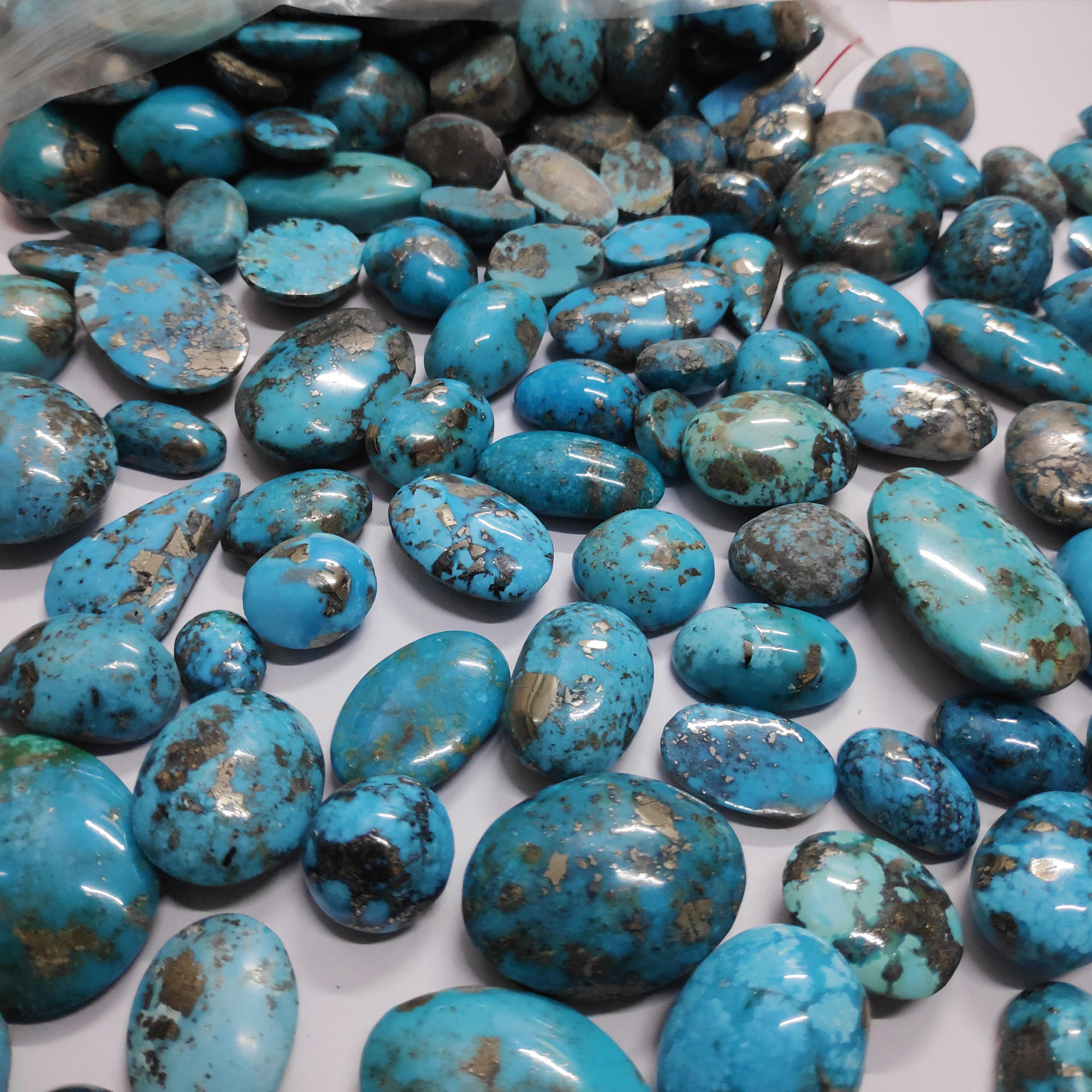 Irani turquoise free form cabochon stone per grams natural blue persian turquoise small and large size stones