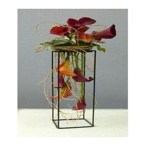 <b>Set</b> Of 2 Different Size Centerpiece Iron Black Color Centerpiece Simple Design <b>Square</b> Shape Decorative Centerpiece - Product Image 3