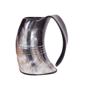 Tasse élégante en corne à boire Viking sculptée à la main artisanat naturel pour les mariages événements célébrations médiévales - Product Image 4