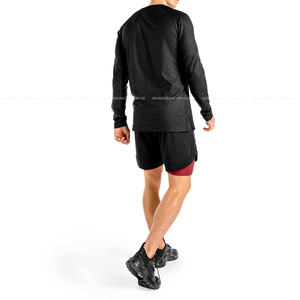 New Arrival High Quality <b>Superman</b> Logo Long Sleeves T-<b>shirt</b> for Men Printed Sleeve and Back Panel T-<b>shirt</b> Blank Hip Hop WASHED - Product Image 4