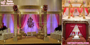 งานแต่งงานหรูหราบอลลีวูดคริสตัลเกลียวแมนเด็บแบบคลาสสิกงานแต่งงานปาร์ตี้และเหตุการณ์ Mandap งานแต่งงานของราชวงศ์ Mandap USA - Product Image 6