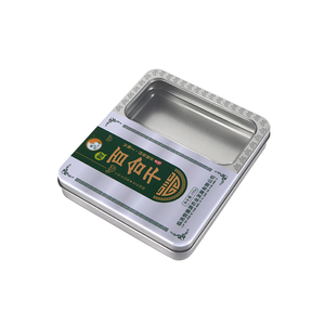 आयताकार क्रिसमस टिन उपहार बॉक्स स्पष्ट कुकी टिन धातु खिड़की टिन बॉक्स स्पष्ट खिड़की के साथ - Product Image 3